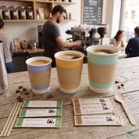 Fairtrade Biodegradable Compostable Disposable Sugar Sticks | White or Brown
