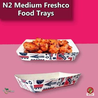 Freshco Medium Biodegradable Compostable Food Trays | Pack of 50