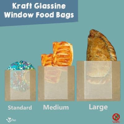 Glassine Rustic Standard Food Bags | 100% Home Compostable | Plastic-Free