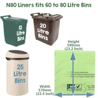 Heavy-Duty Biodegradable & Compostable Bin Liner Bags | 160 to 240 Litre