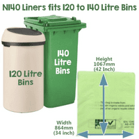 Heavy-Duty Biodegradable & Compostable Bin Liner Bags | 40 to 80 Litre