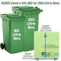 Heavy-Duty Biodegradable & Compostable Bin Liner Bags | 40 to 80 Litre