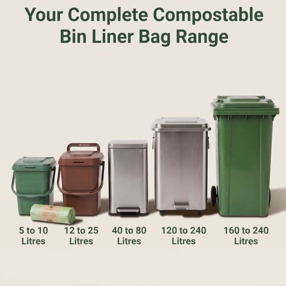 Heavy-Duty Biodegradable & Compostable Bin Liner Bags | 7L – 240L