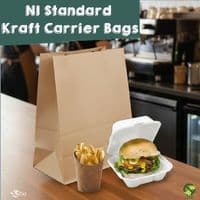 Heavy Duty Large Kraft Paper Carrier Food Bags | 100% Compostable & Reyclable