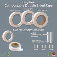 HighTack Easy Peel Compostable Double Sided Tape | 50m Roll