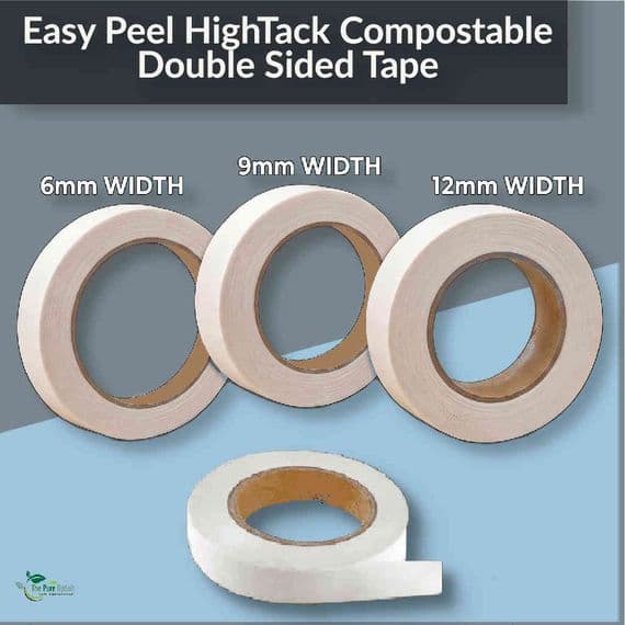 HighTack Easy Peel Compostable Double Sided Tape | 50m Roll