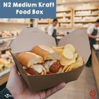 Kraft Biodegradable Compostable Sandwich & Cake Boxes | Leakproof | Bulk