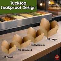 Kraft Biodegradable Compostable Sandwich & Cake Boxes | Leakproof & Eco-Friendly