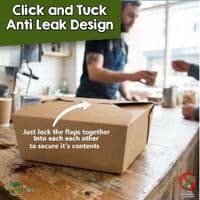 Kraft Biodegradable Compostable Sandwich & Cake Boxes | Leakproof & Eco-Friendly
