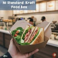 Kraft Biodegradable Compostable Sandwich & Cake Boxes | Leakproof & Eco-Friendly