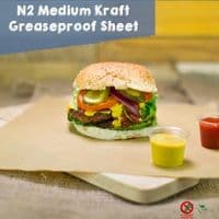 Kraft Compostable Greaseproof Food Wrap Sheets | 10x8
