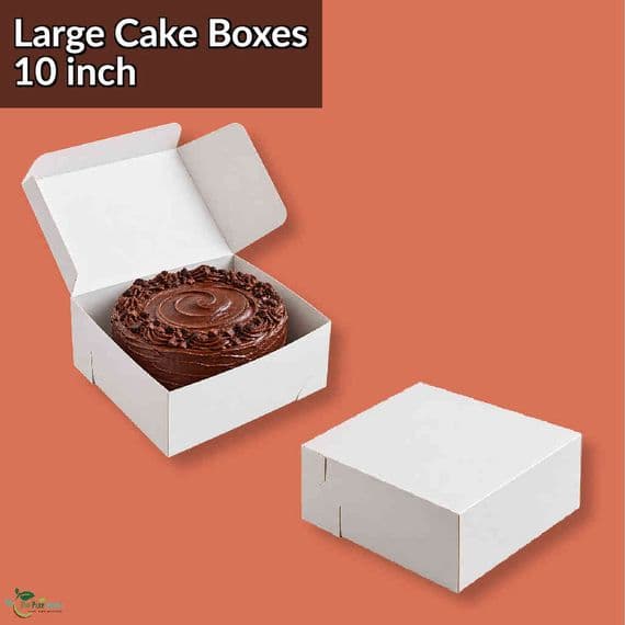 Large Cardboard Compostable Folding Cake Boxes 10x10