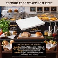 Large Compostable Greaseproof Food Wrapping Sheets | 16x12