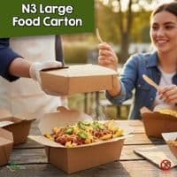 Leakproof Kraft Takeaway Boxes | Compostable & Grease-Resistant Food Cartons