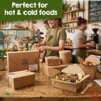 Leakproof Kraft Takeaway Boxes | Compostable & Grease-Resistant Food Cartons