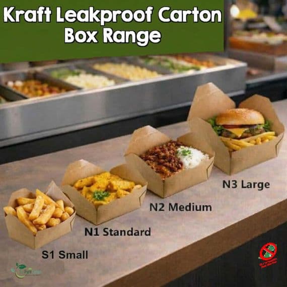Leakproof Kraft Takeaway Boxes | Compostable & Grease-Resistant Food Cartons | Bulk