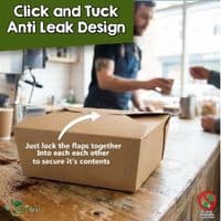 Leakproof Kraft Takeaway Boxes | Compostable & Grease-Resistant Food Cartons | Bulk