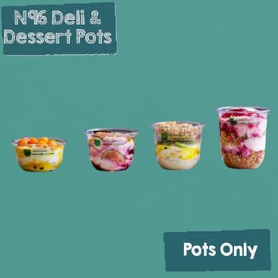 N96 Bulk Compostable Biodegradable Dessert & Deli Salad Pots x 1000