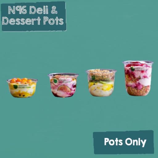 N96 Bulk Compostable Biodegradable Dessert & Deli Salad Pots x 1000