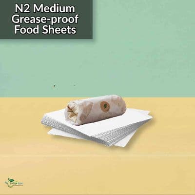 Medium Compostable Greaseproof  Food Wrap Sheets  | 14 x 9