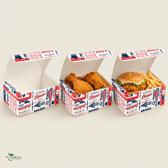 Medium Freshco Biodegradable Compostable Fried Chicken Boxes | Pack of 50