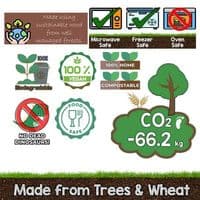 N1 Bulk Artisan Home Biodegradble Compostable  Baguette Bags 14x4