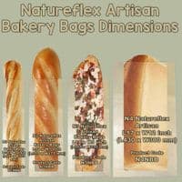N1 Bulk Artisan Home Biodegradble Compostable  Baguette Bags 14x4