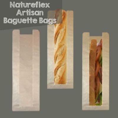 N1 Bulk Artisan Home Biodegradble Compostable  Baguette Bags 14x4