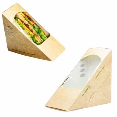 N1 Bulk Kraft Standard Compostable Biodegradable Sandwich Packaging x 500