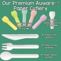 N1 Bulk Paper Wrapped Compostable Biodegradable Full Cutlery Set x 250