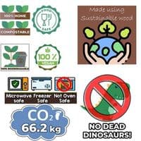 N1 Bulk Paper Wrapped Compostable Biodegradable Full Cutlery Set x 250