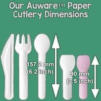 N1 Bulk Paper Wrapped Compostable Biodegradable Full Cutlery Set x 250