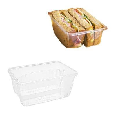 N1 Bulk PLA Biodegradable Compostable Cake & Sandwich Sofa Trays x 250