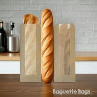 N1 Bulk Rustic Biodegradable Compostable Baguette Bags 14x4