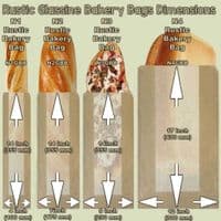 N1 Bulk Rustic Biodegradable Compostable Baguette Bags 14x4