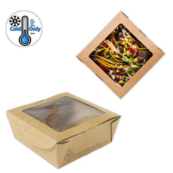 N1 Bulk Standard Biodegradable Compostable Disposable Salad, Deli & Cake Boxes x 300