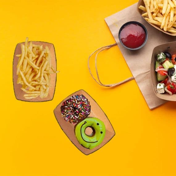 N1 Bulk Standard Biodegradable Compostable Food Trays 29oz x 300