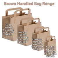 N1 Bulk Standard Biodegradable Compostable Paper Handled Carrier Bags 10x9