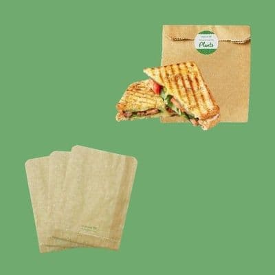 N1 Bulk Standard Biodegradable Compostable Thermal Grill Hot Food Bags 9x6.5