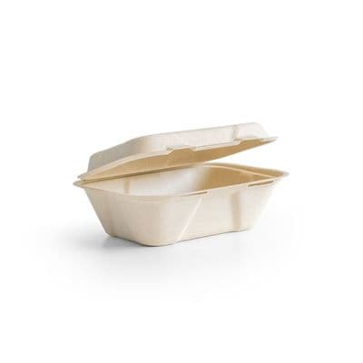 N1 Bulk Standard Oatmeal Biodegradable Compostable Food Boxes 7 x 5