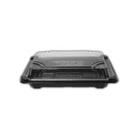 N1 Bulk Standard PLA Compostable Sushi & Cake Platters with Lids 7x5