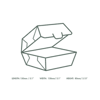 N1 Bulk Standard Premium Cardboard Biodegradable Compostable Burger Boxes x 210