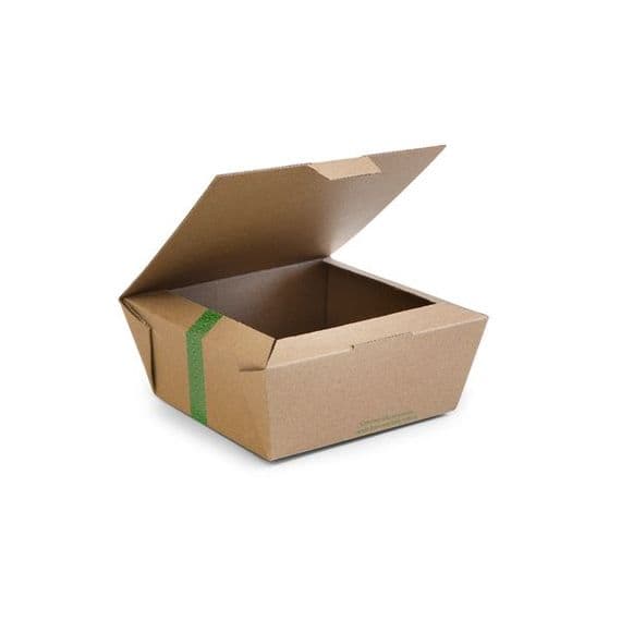 N1 Bulk Standard Premium Cardboard Biodegradable Compostable Burger Boxes x 210