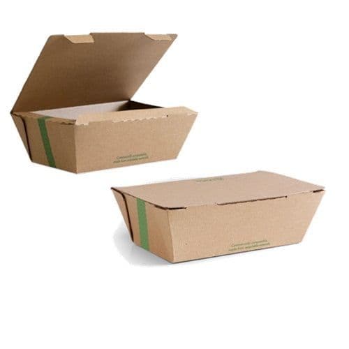 N1 Bulk Standard Premium Cardboard Biodegradable Compostable Food Boxes x 300