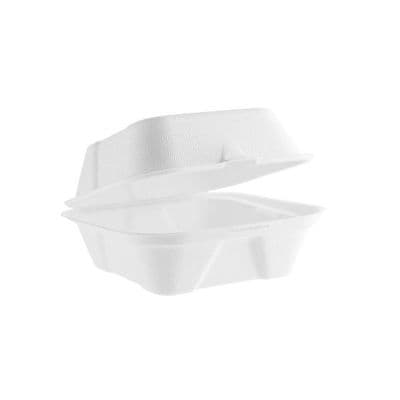 N1 Bulk Standard Sugarcane Biodegradable Compostable Burger Boxes 5
