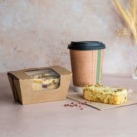 N1 Bulk Standard Window Biodegradable Compostable Hot & Cold Food Boxes x 300