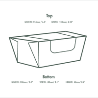 N1 Bulk Standard Window Biodegradable Compostable Hot & Cold Food Boxes x 300