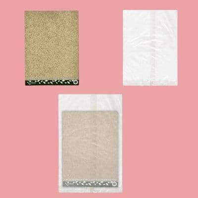 N1 Cardboard Compostable Heat Seal Bags & Mini Cake Boards 150 x 100mm x 100