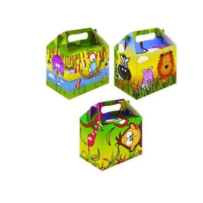 N1 Cardboard Compostable Jungle Birthday Party Gift Boxes 53oz x 10