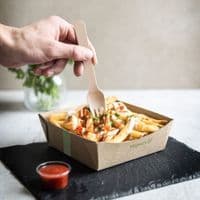 N1 Cardboard Standard Biodegradable Compostable Burger Food Trays x 45